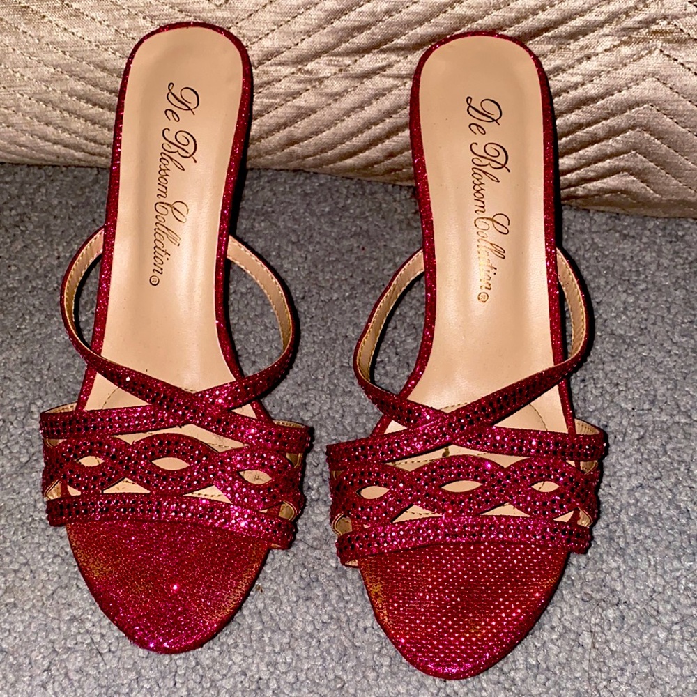 Sparkling Pink high heels. Size 7. Worn a few times. Been in closet for years.